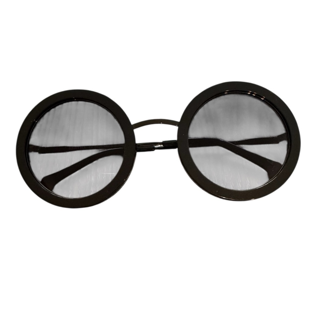 Bertha Black Round Sunglasses